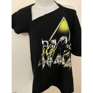 Missguided Def Leopard Cut Out T-shirt Size M